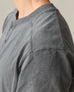 Men's Long Sleeve Broken-In Premium Slub Henley - Washed Black
